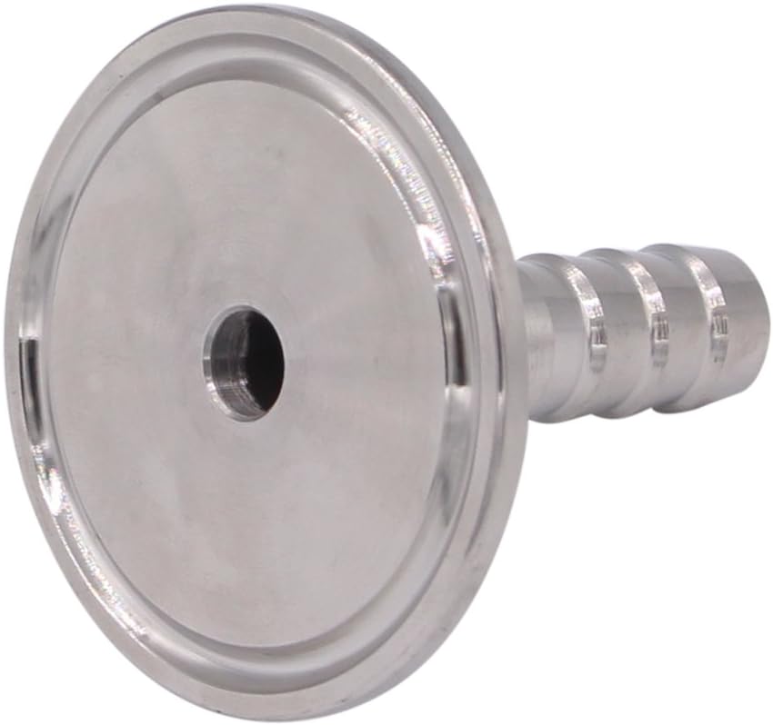 DERNORD 1.5" Tri Clamp to 0.5" Hose Barbed Adapter SUS304 Sanitary Hose Pipe Fitting (1/2 Inch Barb Hose)