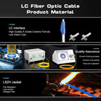 50M 6 Core LC LC Outdoor Armored Single Mode Fiber Patch Cable