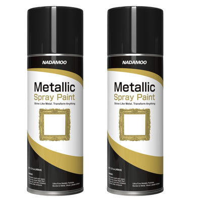 Metallic Spray Paint, Gold - Fast-Drying Finish for DIY Crafts, Models, Furnitures & Home Decor, Covers Plastic