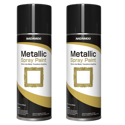 Metallic Spray Paint, Gold - Fast-Drying Finish for DIY Crafts, Models, Furnitures & Home Decor, Covers Plastic