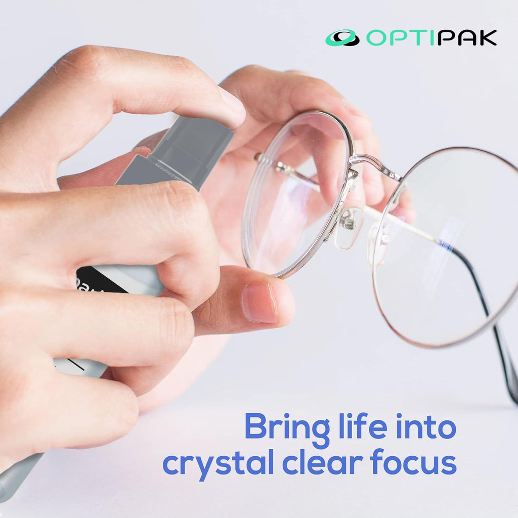 Sparkle Anti-Reflective Safe Lens Cleaner & Repair Kit – (2) 1oz Glasses Cleaner Spray, (2) Microfiber Cloth &