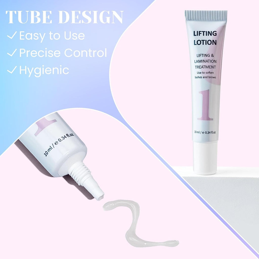 4 in 1 Lash Lift and Black Color Kit Eyelash Perm Brow Lamination | Includes 15ml black coloring cream and upgraded