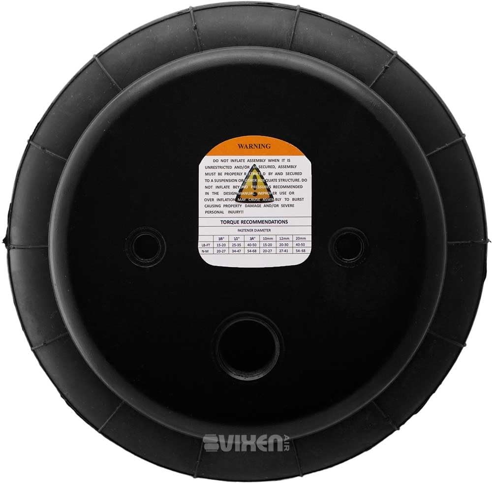Vixen Air 2600-Style Suspension Air Bags, 1/2" NPT Single Port, 2-Pack Universal Heavy-Duty Double Bellow Air Springs | 3055 lb Load Capacity for Heavy Load Leveling, Towing, Hauling, VXD2600DP