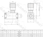 Summit Hydraulics Hydraulic In-Line Adjustable Variable Flow Control Valve w/Free Rev Flow, 1/2” NPT