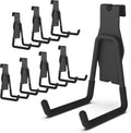 8 Pack Black Gridwall Picture Hooks for 3 Inch Grid Panels | Vinyl Coated Metal Hangers for Retail Display, Art