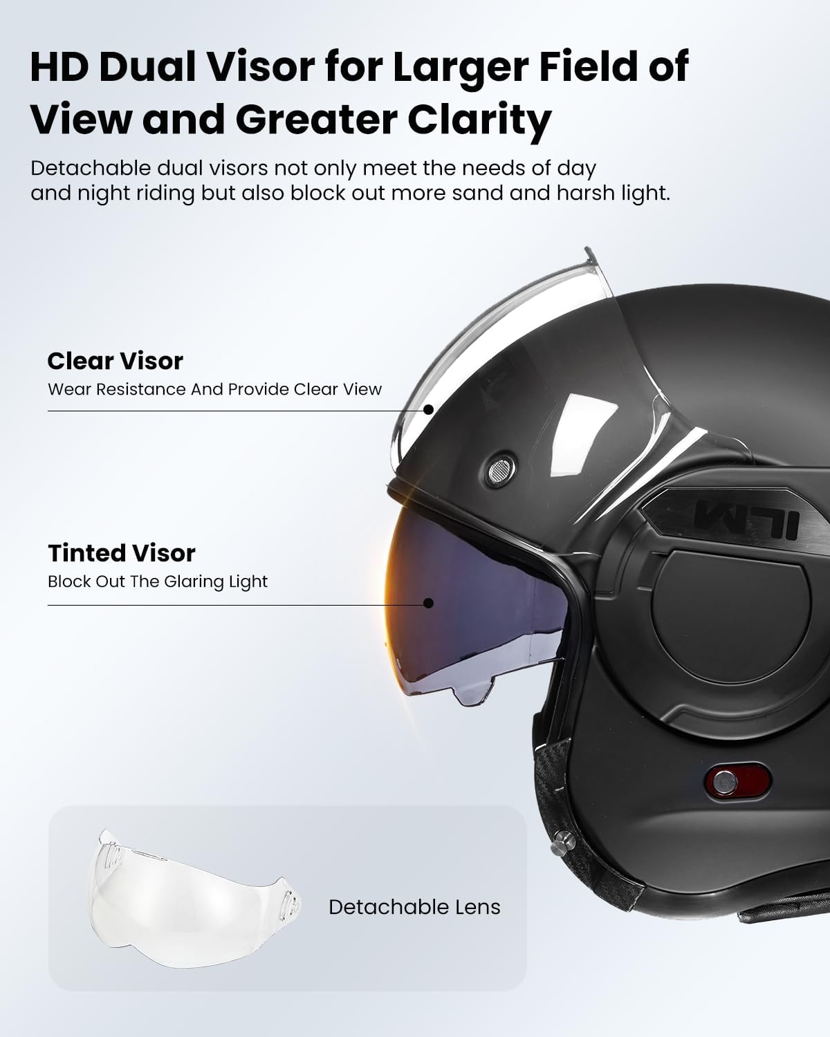 Vintage Full Face Modular Motorcycle Helmet for Adults Men ATV UTV Snowmobile with 180° Reversible Chin Guard DOT