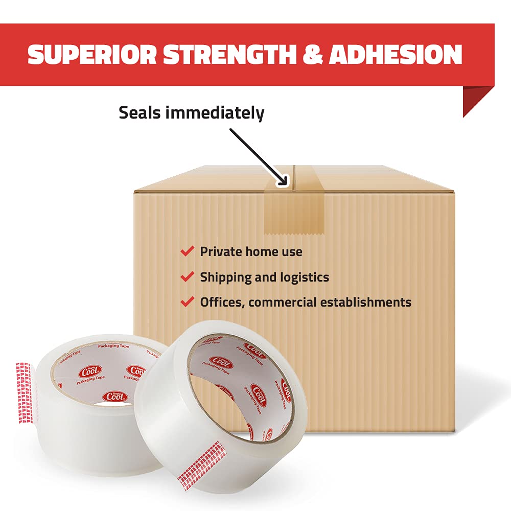 Clear Packing Tape 18 Rolls Heavy Duty 1.88 inch x 60 Yards