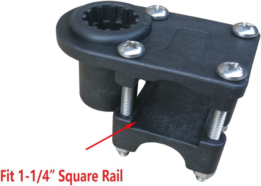 Brocraft Pontoon Boat Rod Holder/Fishing Rod holder for Square/Rail mount