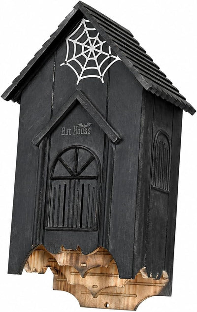 Wooden Castle Bat House with Gatehouse/Tower/Curtain Wall Design, Large Ventilated 2/3 Chamber Bat Box, Ideal for