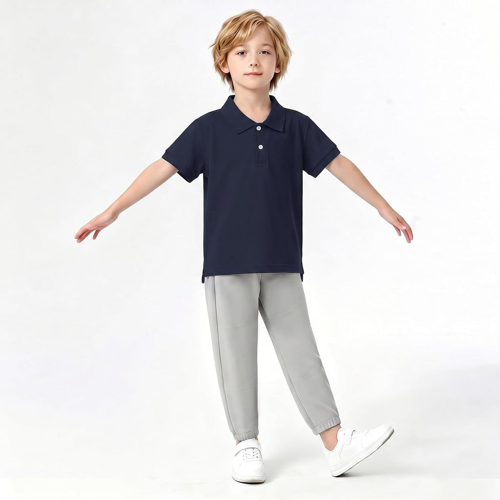 Pique Boys Polo Shirt Short Sleeve Golf Kids School Uniform Shirt Age 5-14Y | Polo Shirt for Boys,Daily Formal School