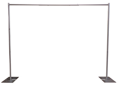 8 Foot Tall Fixed Height Portable Pipe and Drape Backdrop Kit 8ft x 10ft (No Drapes)