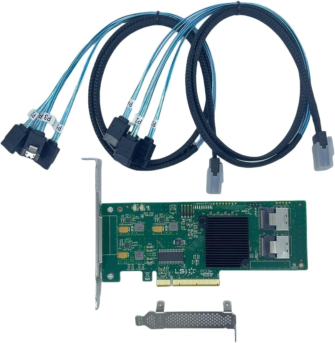 LSI 9211-8I PCI Express 2.0 PCIe X8 IT Mode with SATA Cables