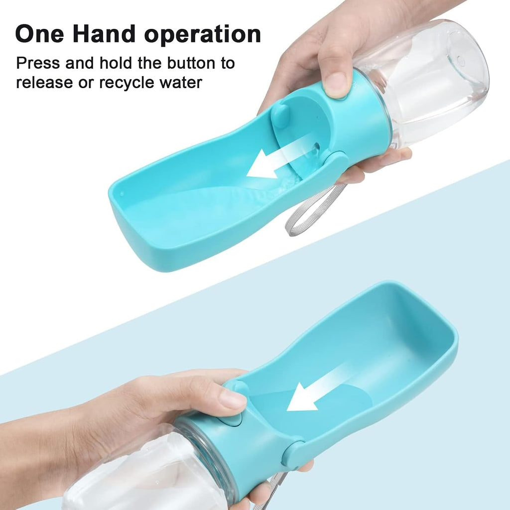 Portable Dog Water Bottle Dispenser [Leak Proof & Foldable] Dog Travel Water Bottle Bowl Accessories for Puppy Small
