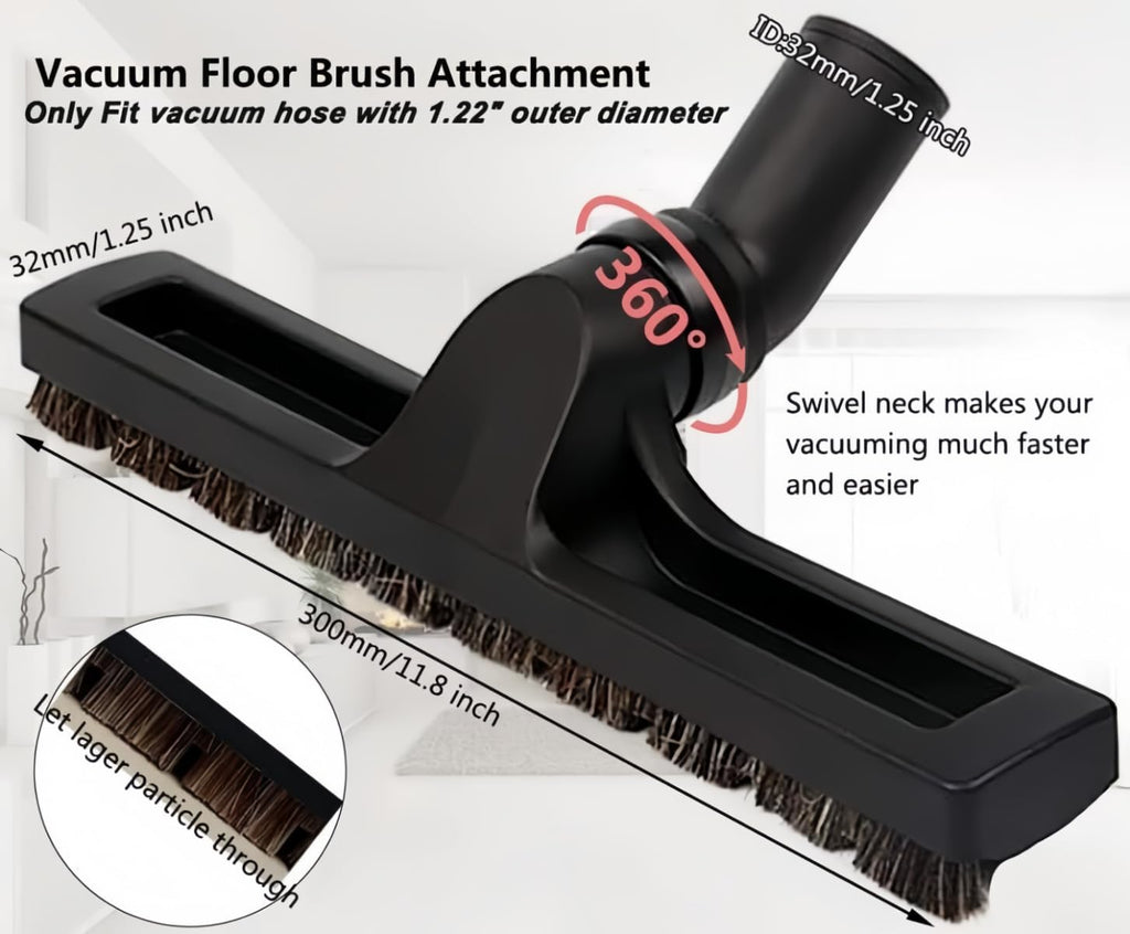 15 Pcs Universal Vacuum Attachments & Brushes for Shop Vac Accessories - 2 1/2" to 1 1/4" Hose Adapter for Shop Vac