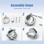 MAKERELE 4-Pack 3/8 Inch Clamp Type Cable Connectors