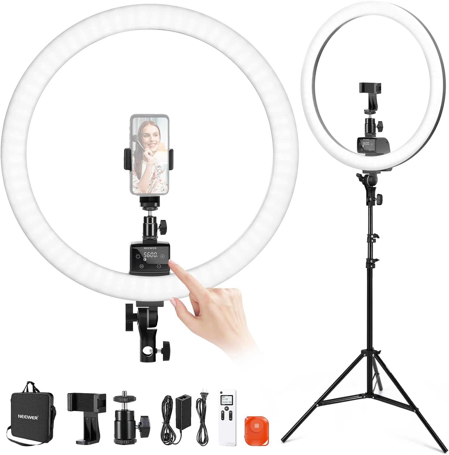 Advanced 18" LED Ring Light with Tripod Stand Phone Holder