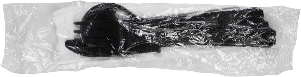 U2200 PS Heavy-Weight Cutlery Kits, Black (Pack of 250)