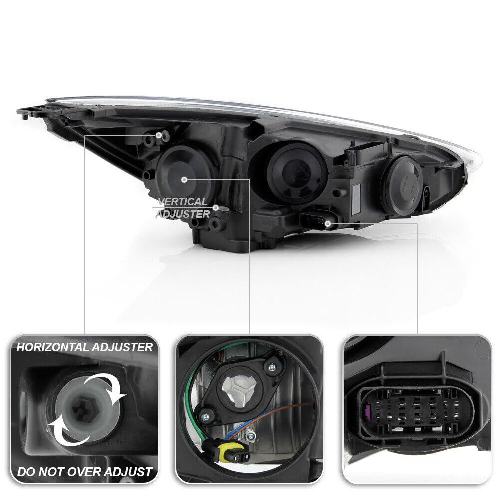 Headlights Assembly for 2015-2018 Ford Focus with DRL