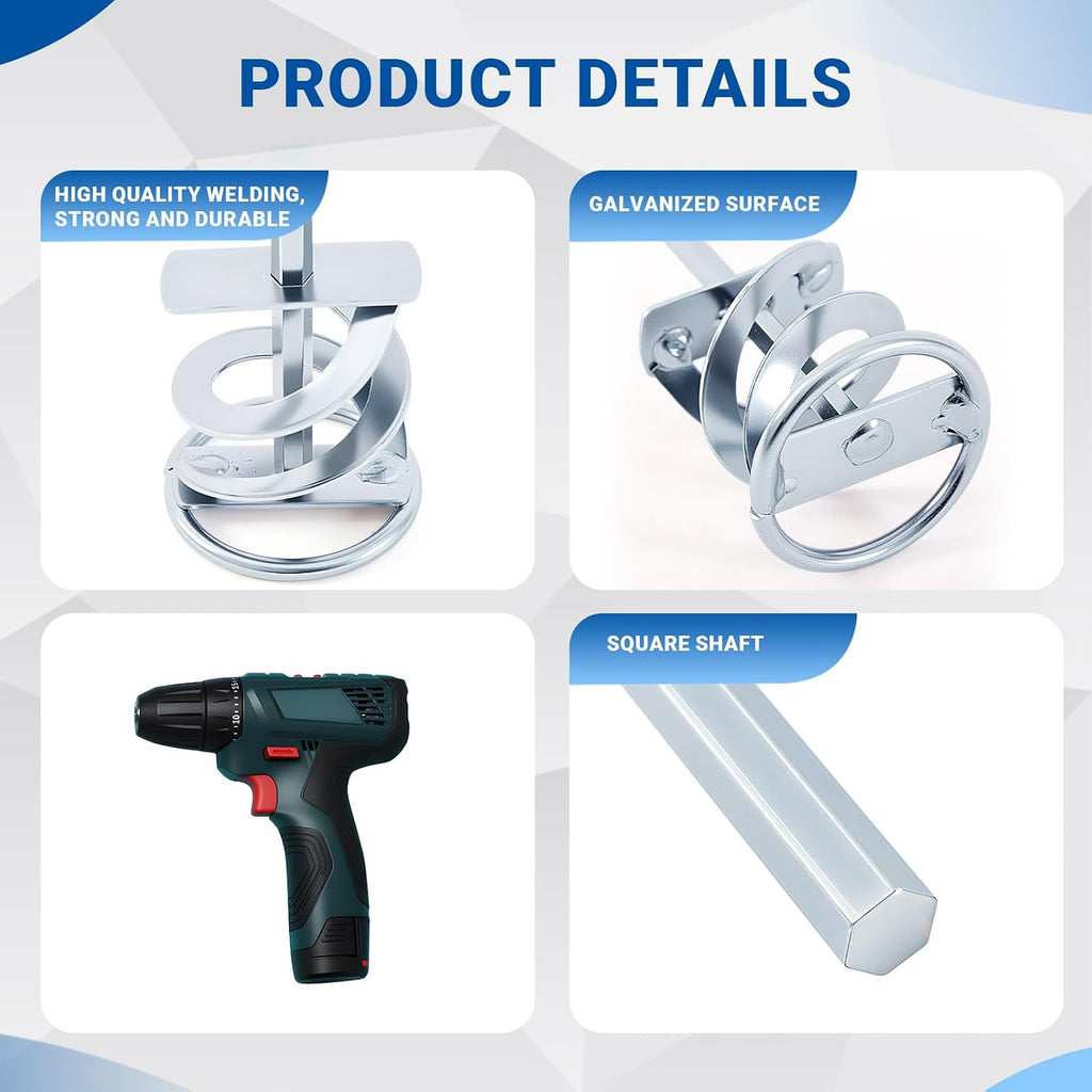 Set of 2 Paint Mixer for Drill Painting Mixer Stirrer Drill Attachment, 15.7" Mixing Paddles and 2.3" Mixing