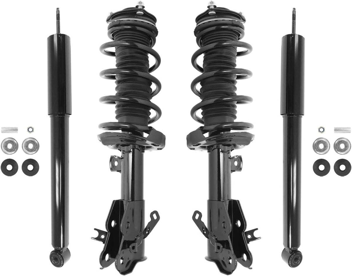 COMPLETESTRUTS - Front Complete Strut Assemblies with Coil Springs and Rear Shock Absorbers Replacement for 2013-2015 Honda Civic Sedan - Set of 4