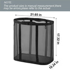 Mesh Bag with Handles, Collapsible Laundry Basket, Foldable Laundry Bag, Breathable Folding Beach Bag,Space-saving