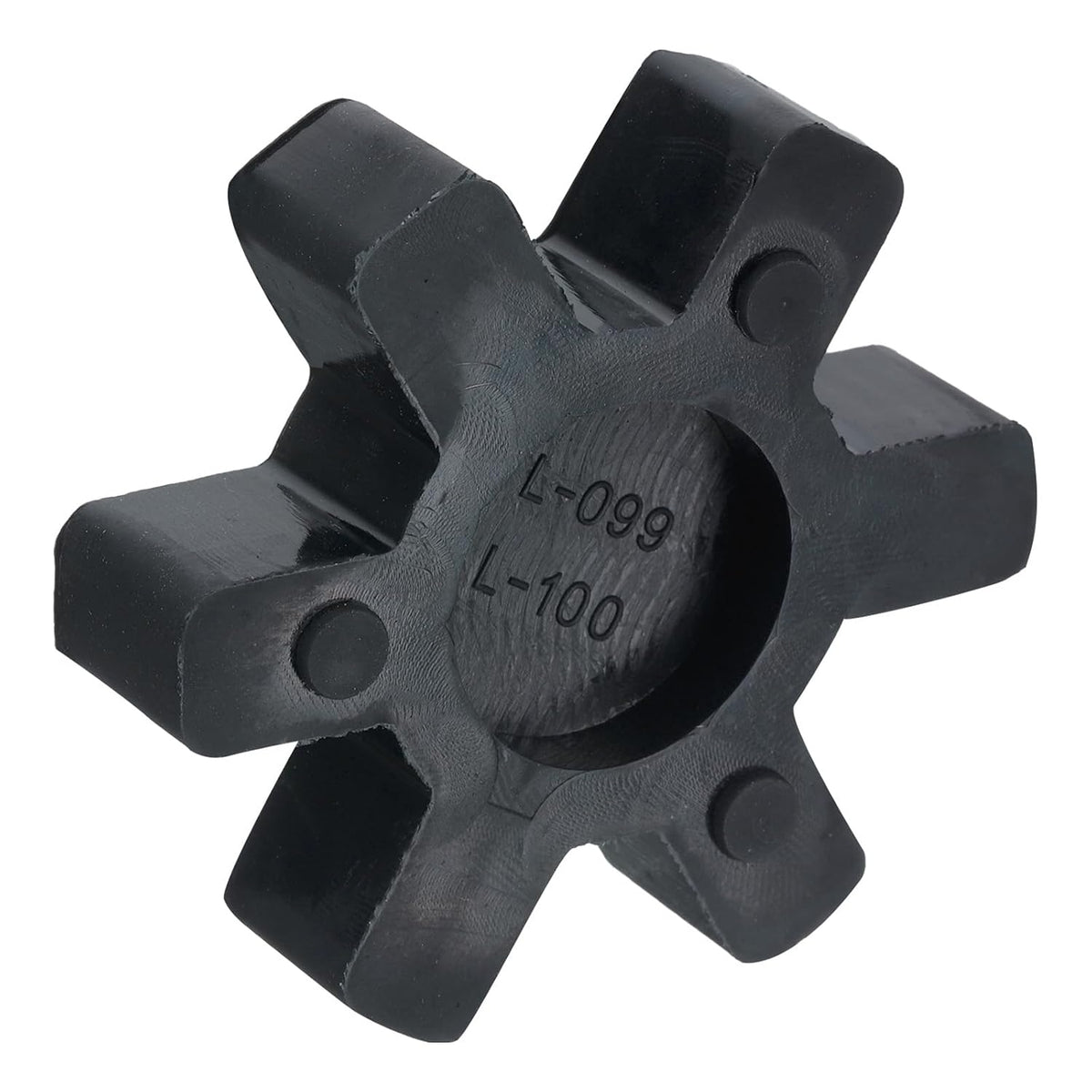 uxcell L099/L100 Jaw Coupling Insert, Flexible Solid Type NBR Rubber, Black