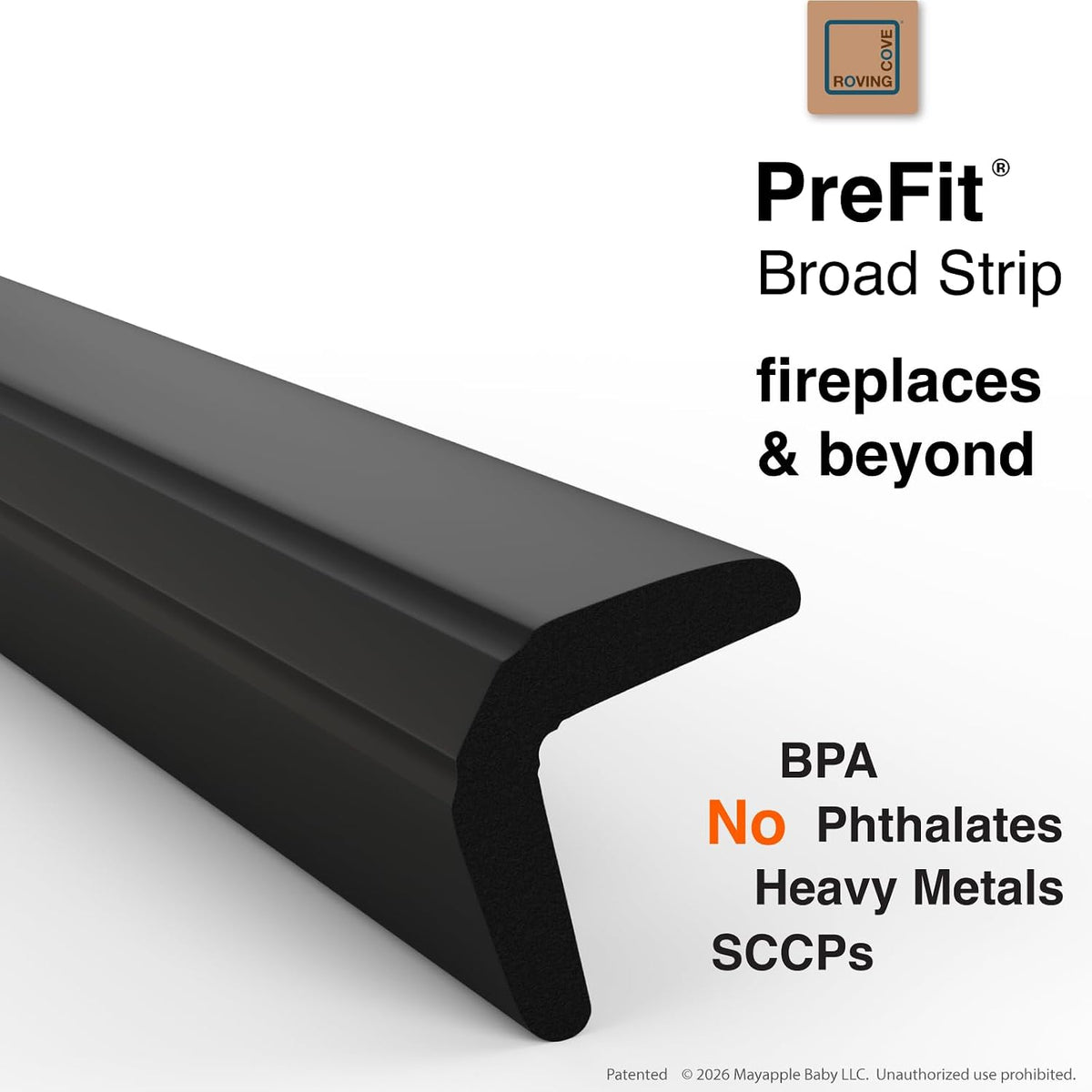 Fireplace Edge Corner Protector, Extra-Wide 9ft Edge 2 Corners