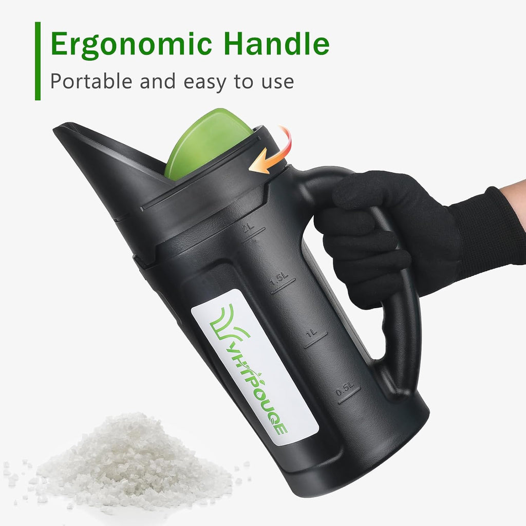 Hand held Spreader, Seed Spreader for Ice Melt, Grass Seed, Fertilizer Lawn and Garden. Multiple Adjustable Opening