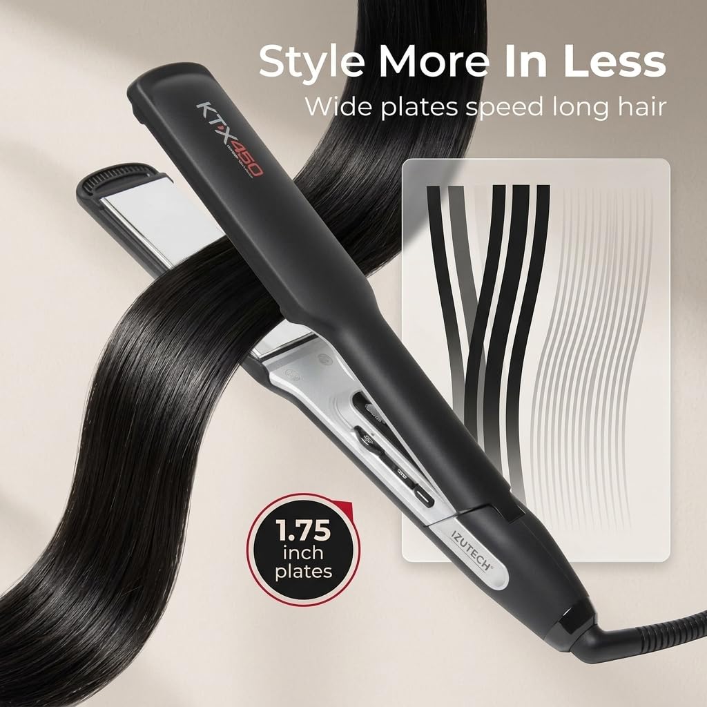 KTX450 Titanium 1.75 in Flat Iron, Auto Shut Off, Dual Voltage