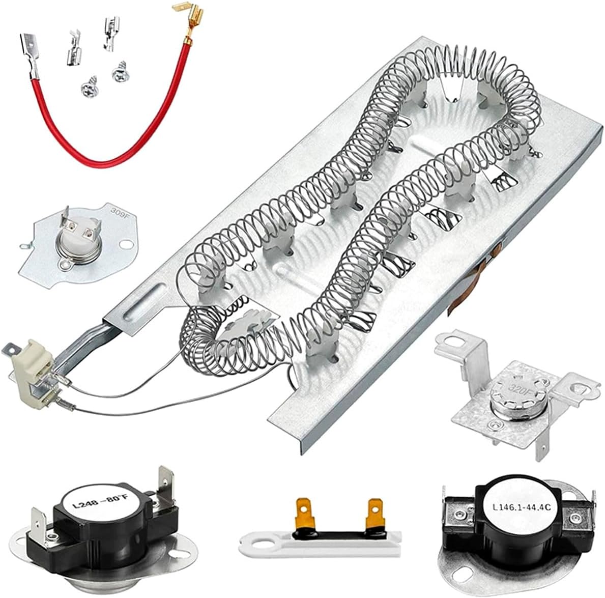 Upgraded Dryer Heating Element Replacement for Maytag MED8630HC0 MED8630HC1 MED8630HC2 MED8630HW0 MED8630HW1 MED8630HW2 MED9600SQ0 MED9700SB0 MED9700SQ0 MED9800TK0 MED9800TQ0 MEDB765FC0 MEDB765FW0