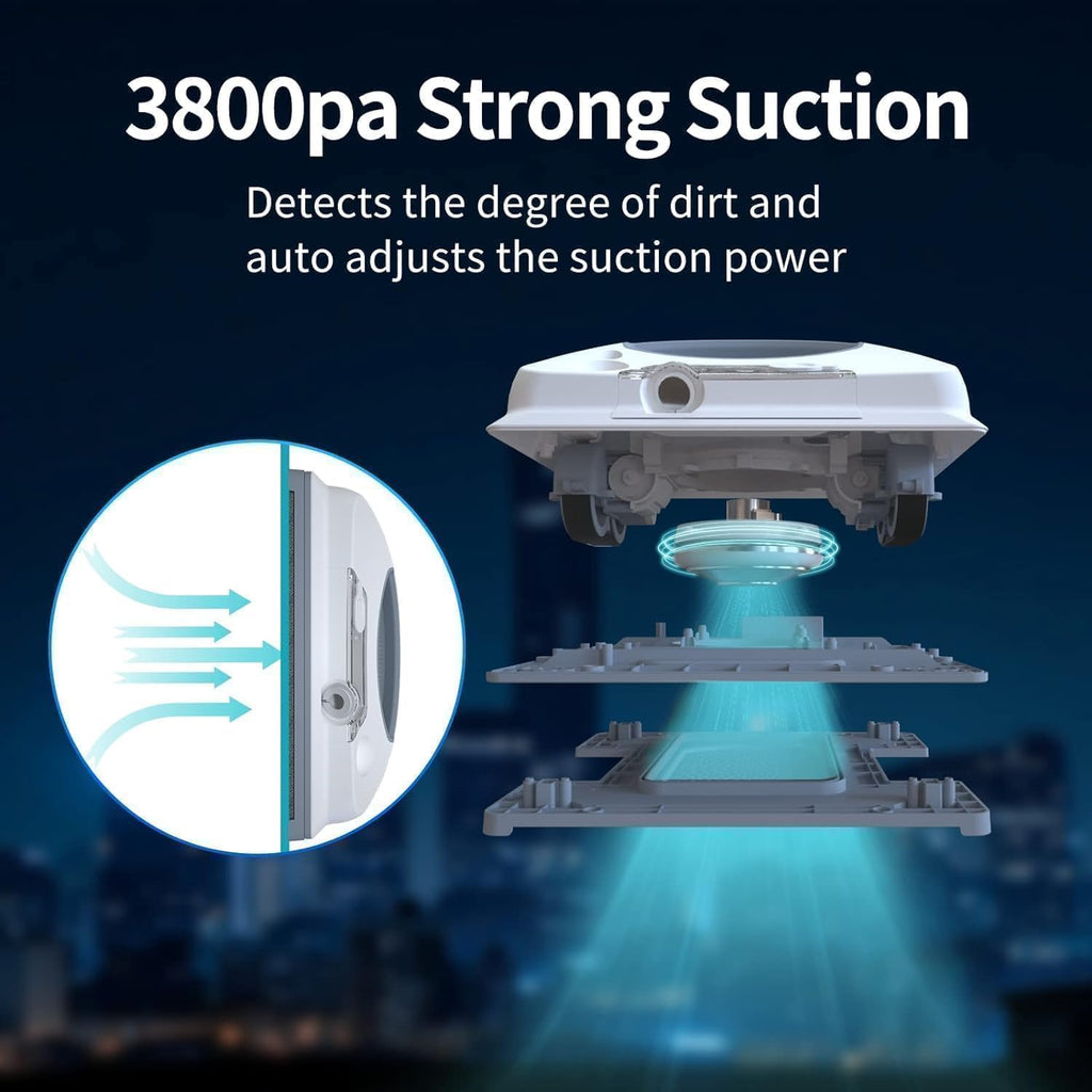 W6 Full-Coverage Window Cleaning Robot with Ultrasonic Water Sprays