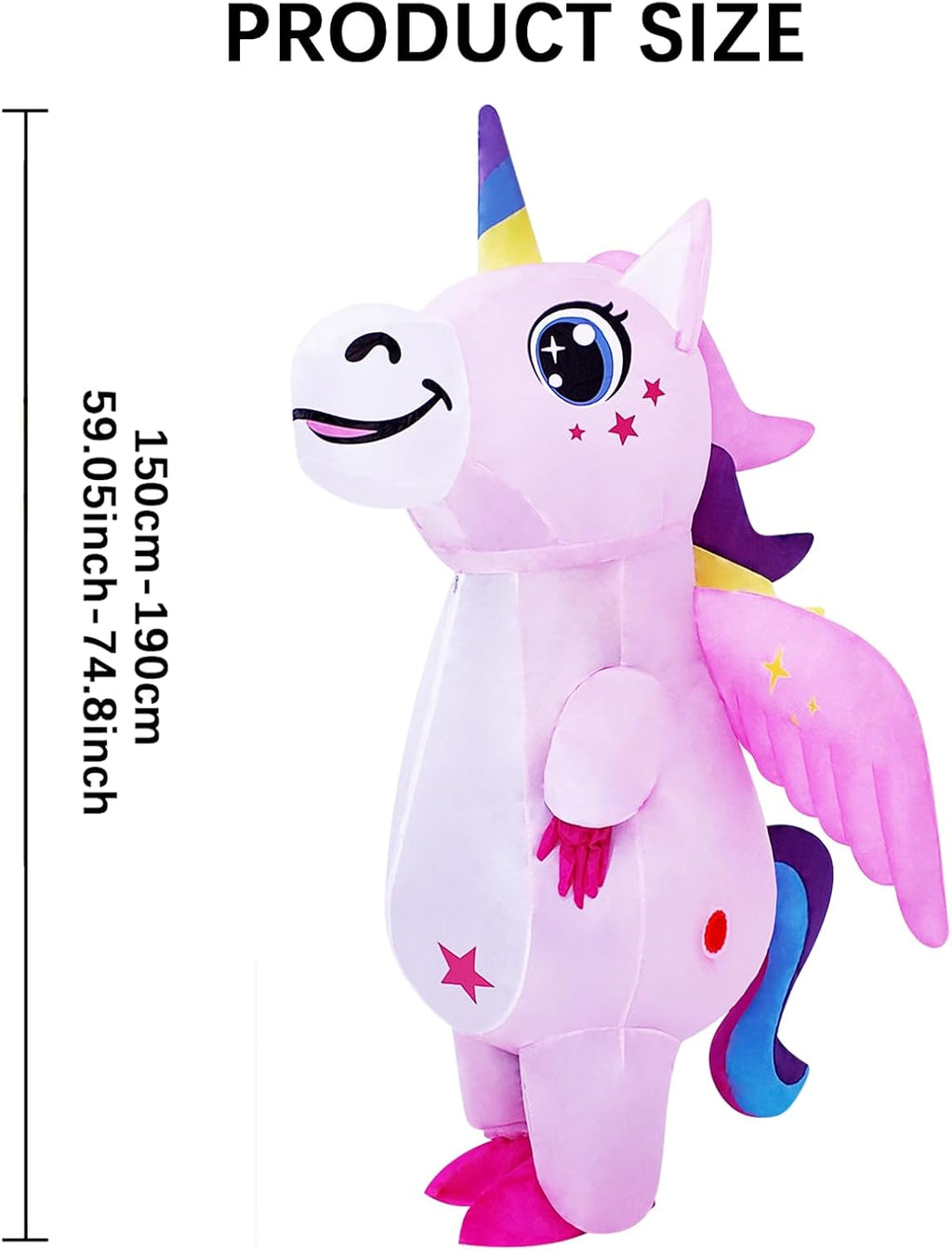 Inflatable Unicorn Costume for Adults, Funny Halloween Inflatable Costumes for Men Women