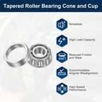 uxcell 32911 Tapered Roller Bearing Cone and Cup, 55x80x17mm, 2 Set