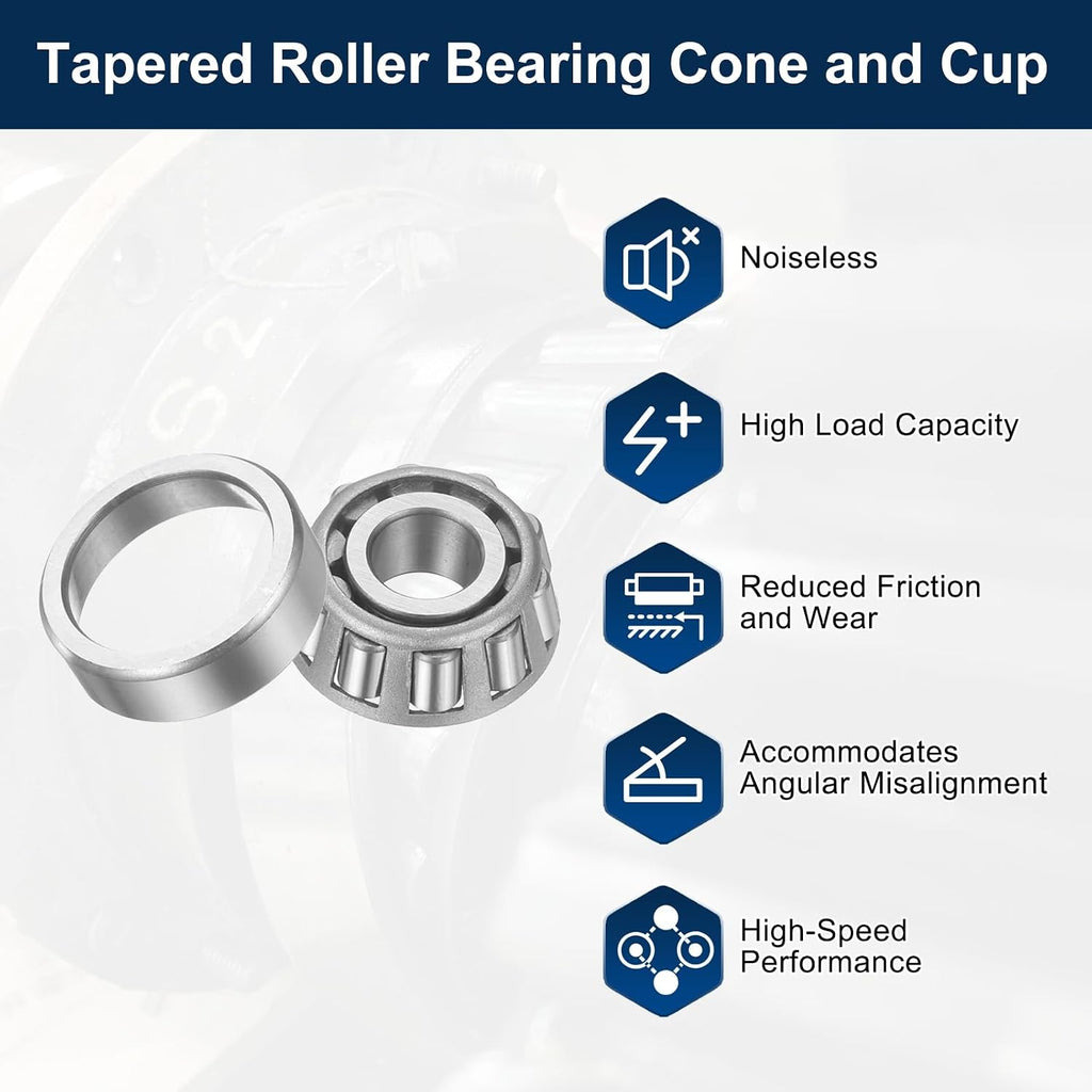 uxcell 32908 Tapered Roller Bearing Cone and Cup, 40x62x15mm, 2 Set