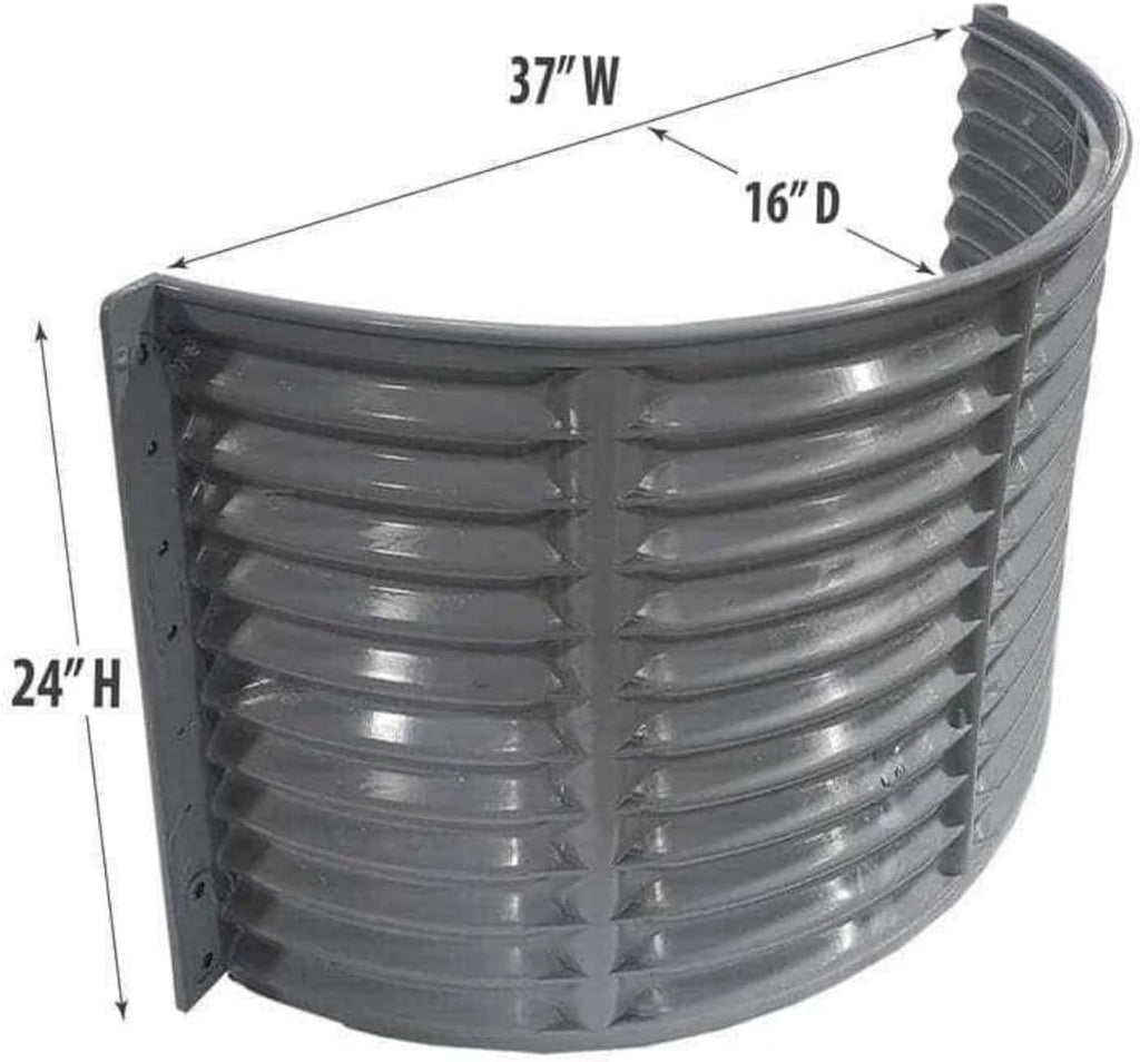Round Plastic Egress Window Well Cover, 37 Inch Diameter x 24 Inch Height