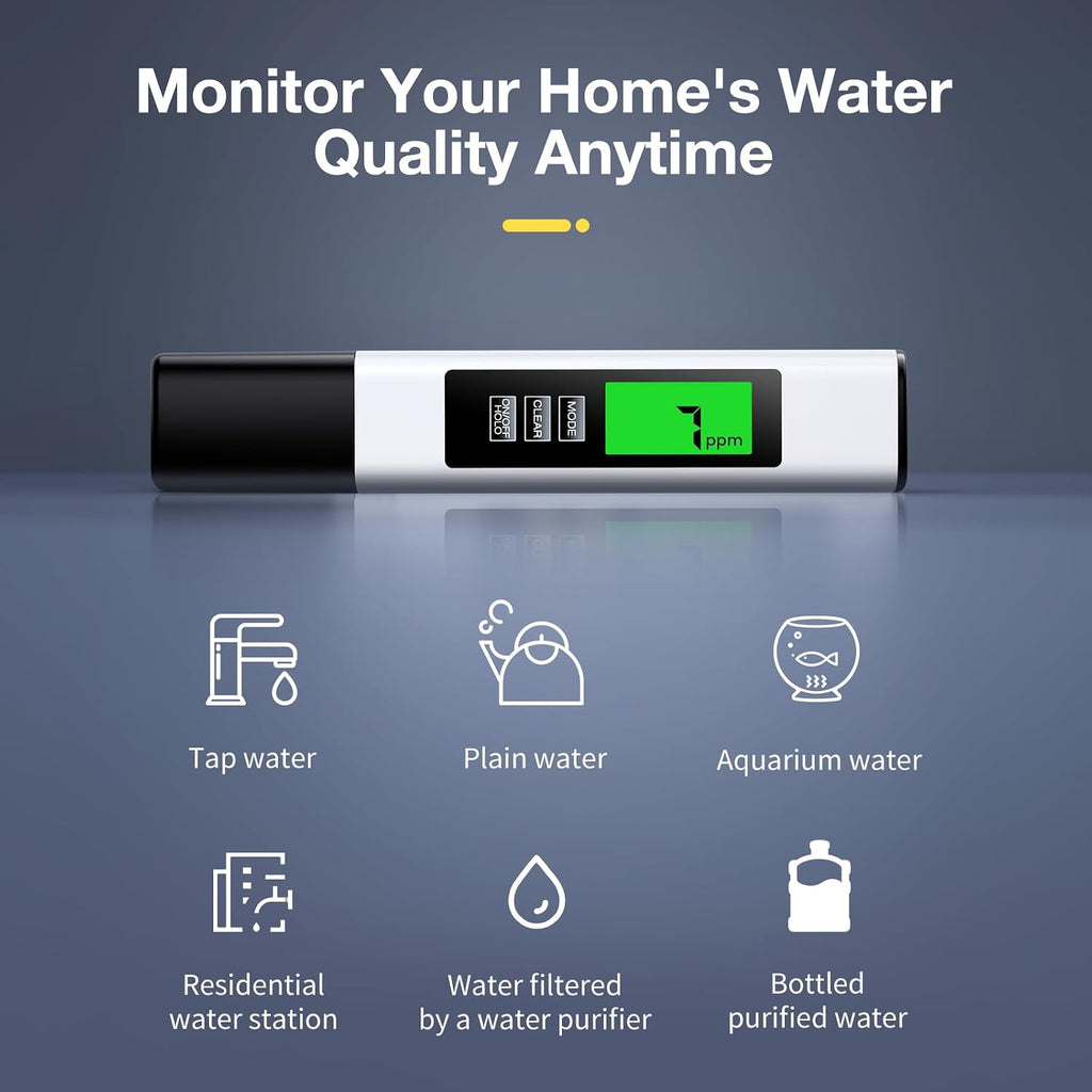 2025 All-New 4 in 1 Tds Meter Digital Water Tester - Accurate and Reliable TDS EC & Temp(°C,°F) Meter - 0-9999ppm