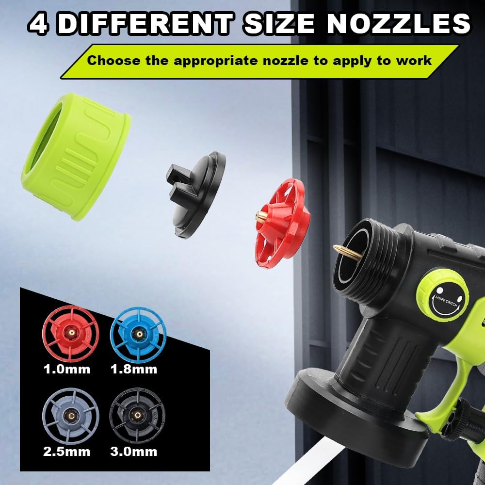 HVLP Paint Sprayer Compatible with Ryobi ONE 18V Battery(Tool Only)