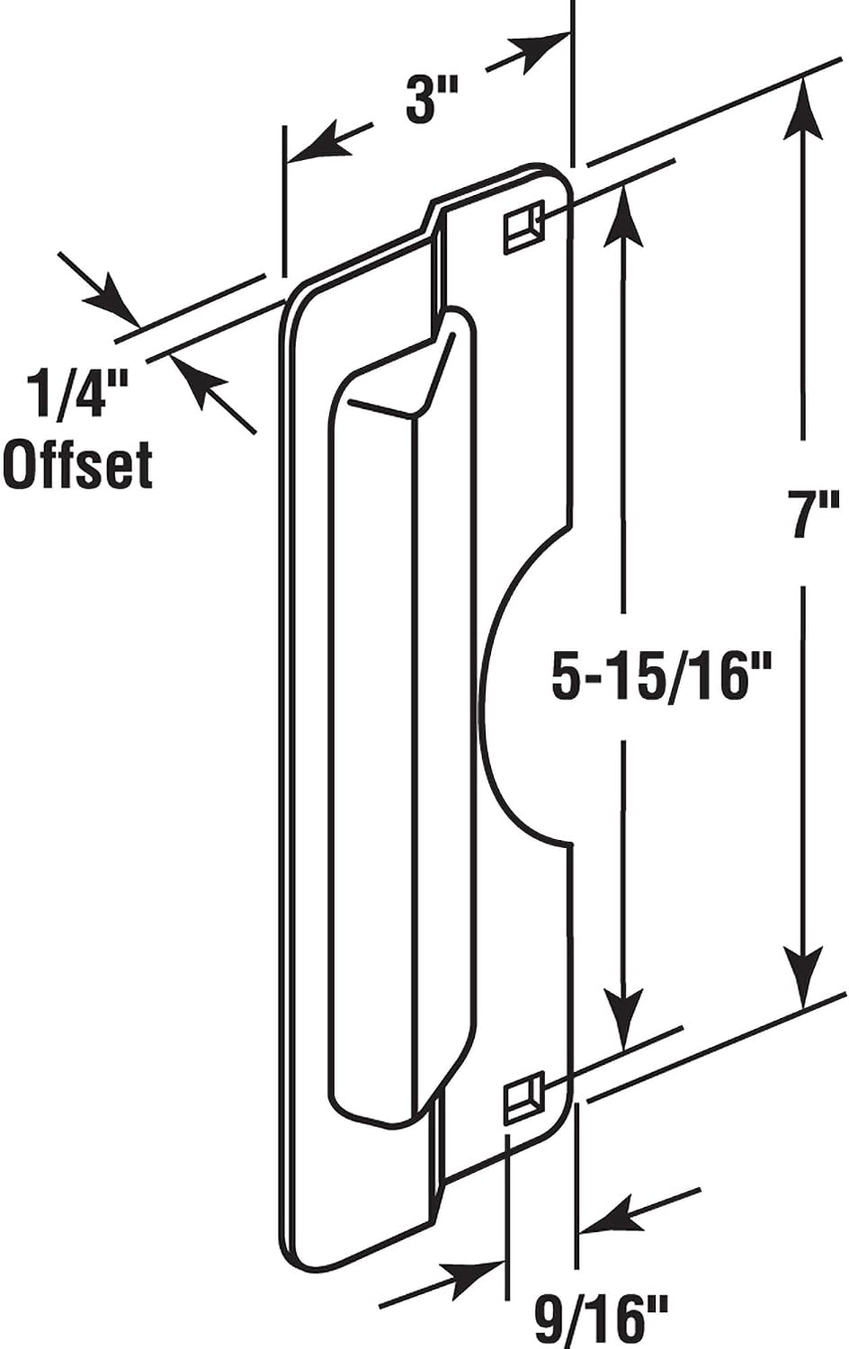 U 9496 Latch Guard Plate Cover – Protect Against Forced Entry, Easy to Install on Out-Swinging Doors – Stainless