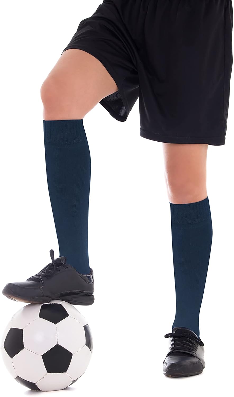 Women's Cotton Knee High Socks, Dress, Work, School, 6 Pairs | 86% combed cotton, classic solid color options, long