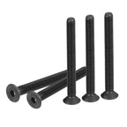 DTGN M4-0.7x30mm Flat Head Socket Cap Screws, 100 Pack Hex Socket Flat Head Screws Carbon Steel Black Oxide, Full Thread, Countersunk Bolts