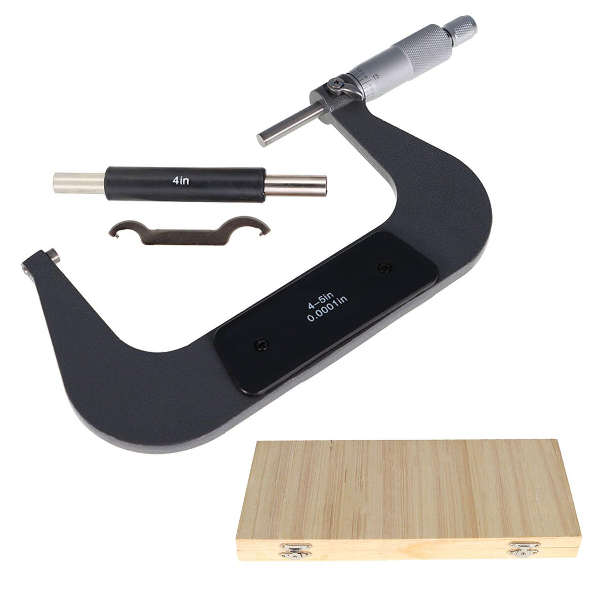 Timunr 4-5 Inch Outside Micrometer 0.0001 Inch Accuracy Measuring Tool