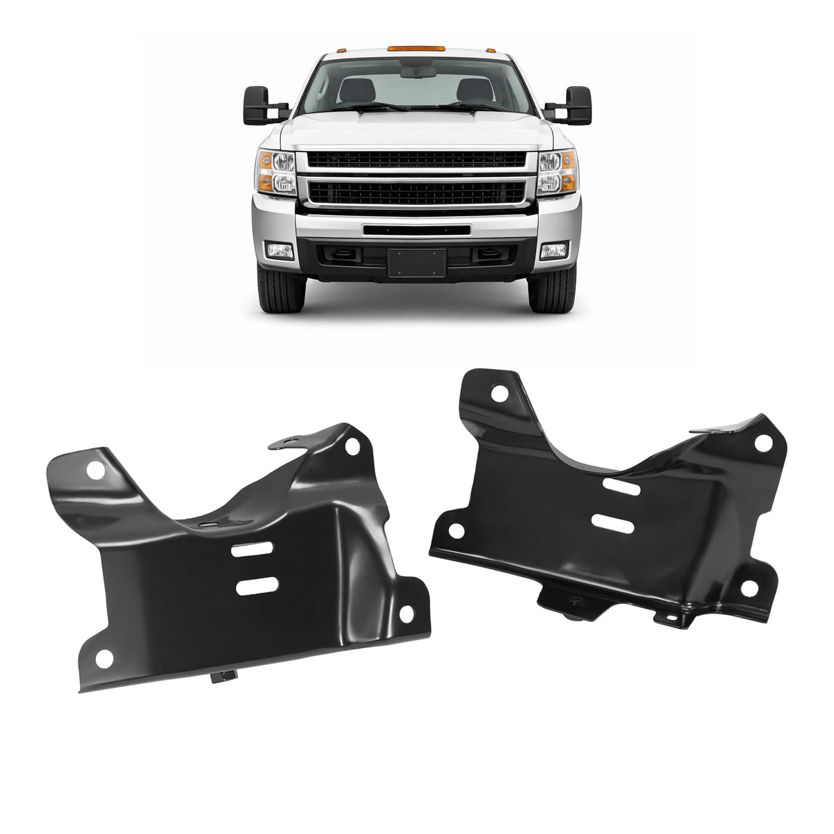 KUAFU Bumper Brackets Compatible with 2007-2010 Silverado