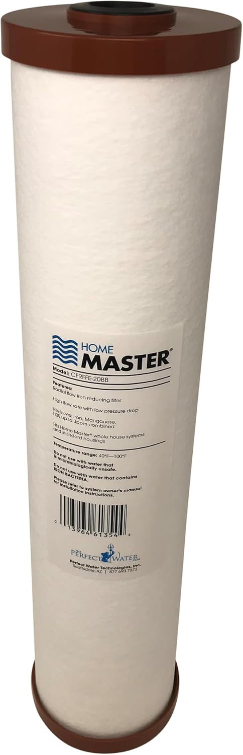 CFRFFE-20BB Replacement Whole House Iron Filter, Radial Flow 15gpm, Filters Soluble Iron, Manganese, H2S Sulfur, Up