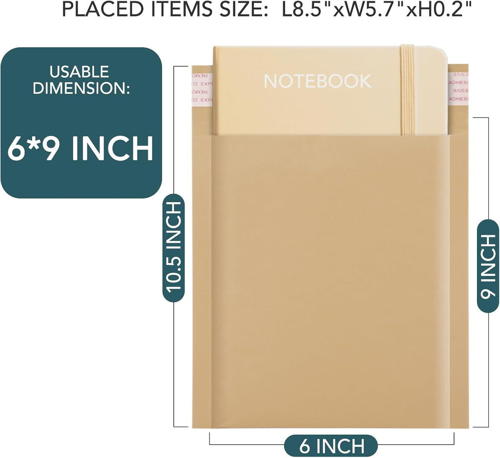 Kraft Bubble Mailers 6x10" Padded Envelopes Brown 50 Pack Seal