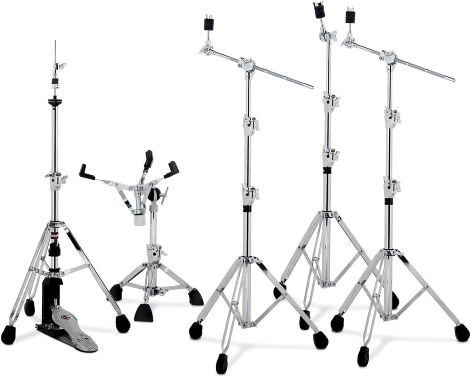 9700 Series 5-Piece Heavy-Duty Drum Hardware Pack,Includes Direct-Pull Hi-Hat Stand, 2 Boom Cymbal Stands, Straight