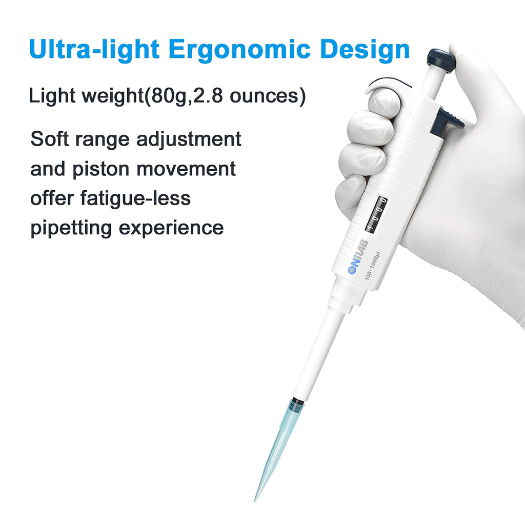Lab Micropipette, Single Channel Adjustable Pipette 0.5-10μL