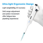 Lab Micropipette, Single Channel Adjustable Pipette 0.5-10μL