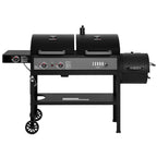 ZH3006Y 2-Burner Gas and Charcoal Grill Combo, Offset Smoker