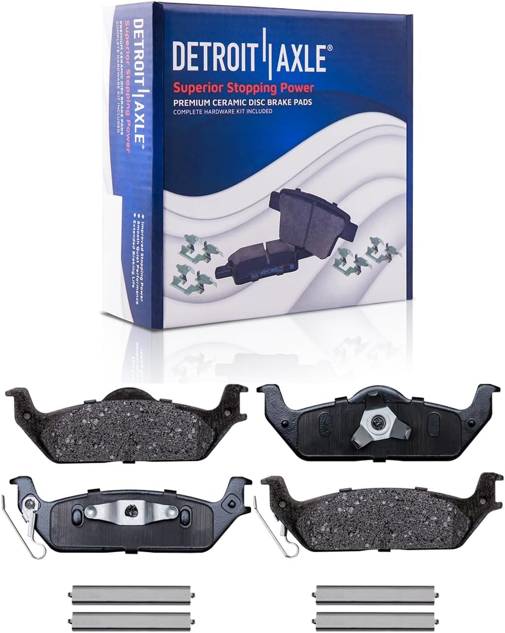 4WD Brake Kit for 2004 2005 2006 2007 2008 Ford F-150 | Lincoln Mark LT [6 Lugs] Drilled & Slotted Brake Rotors