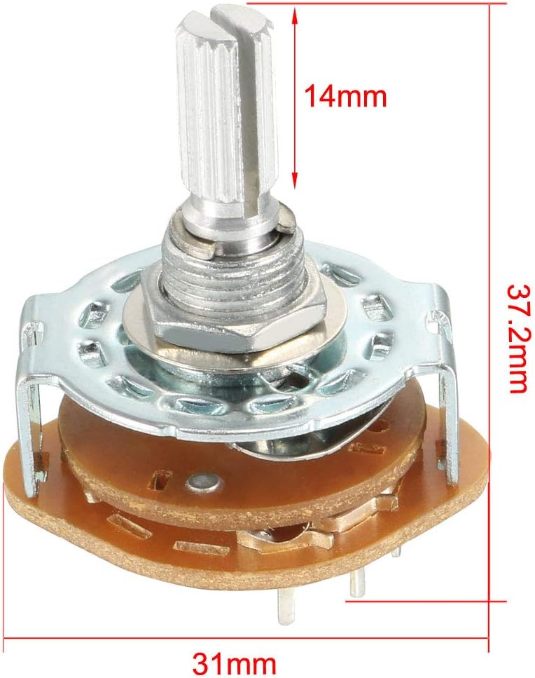 uxcell 2P3T Selectable Single Deck Band Channel Rotary Switch Selector